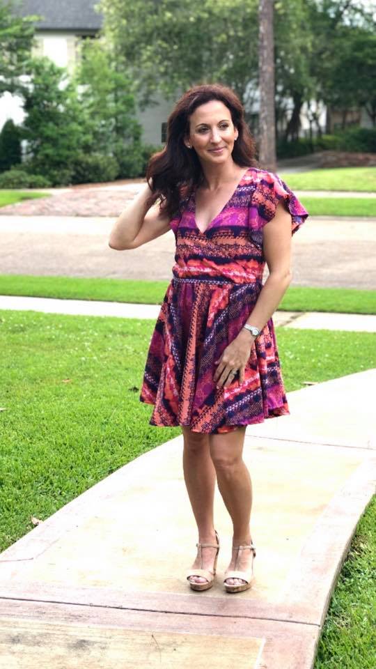 Callie Wrap Dress - Midnight Tree Rings main image 0