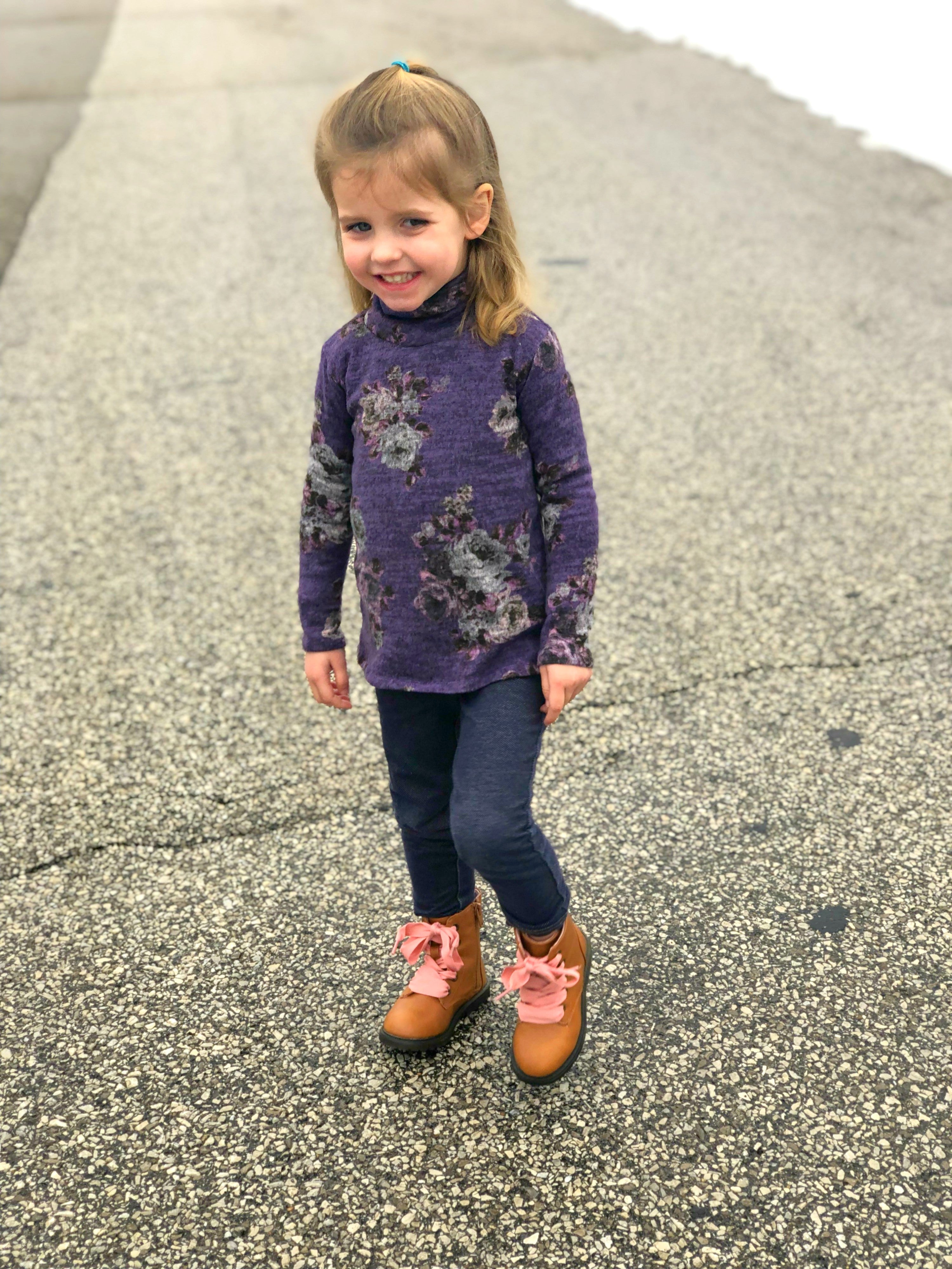 Girl's Turtleneck Dress and Top pdf sewing pattern, The Jolene Turtleneck Dress pattern