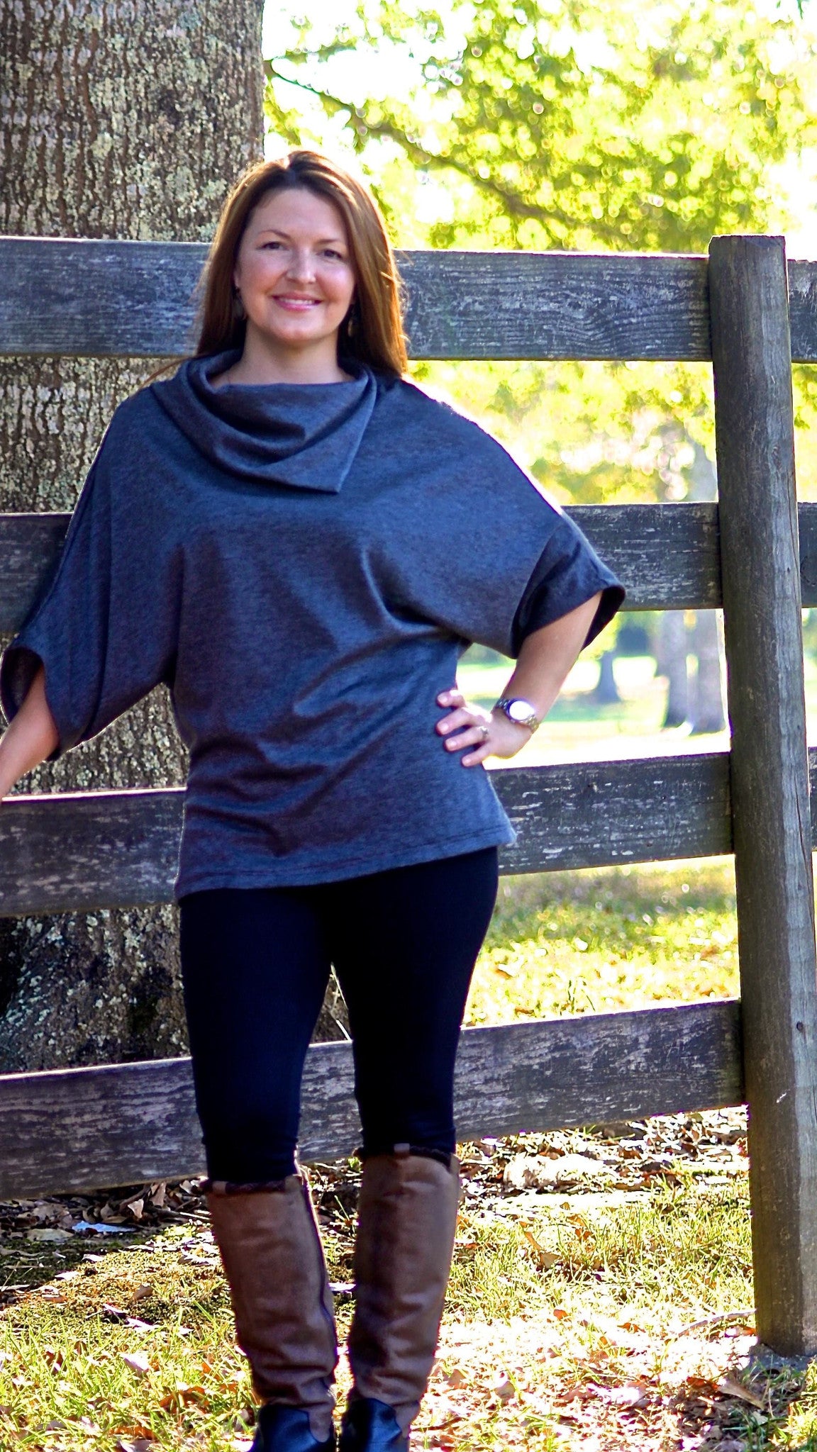 Women's Dolman Sleeve Sweater with Asymmetrical Collarsweater 