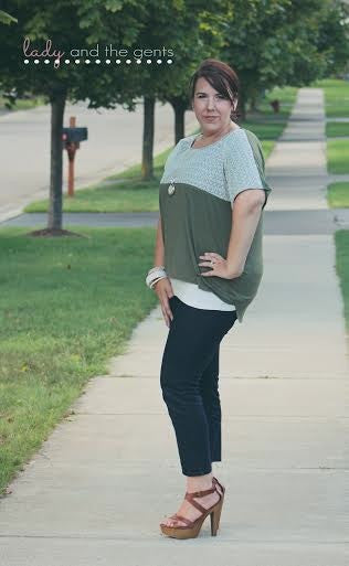 Lace Front Knit Top for Women (XS-XXXL)