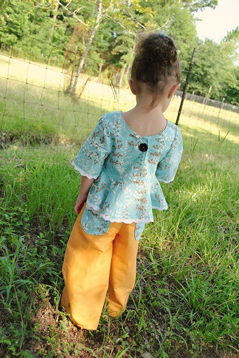 The Maddie Peplum Top for Girls (Sizes 6m-10yrs)