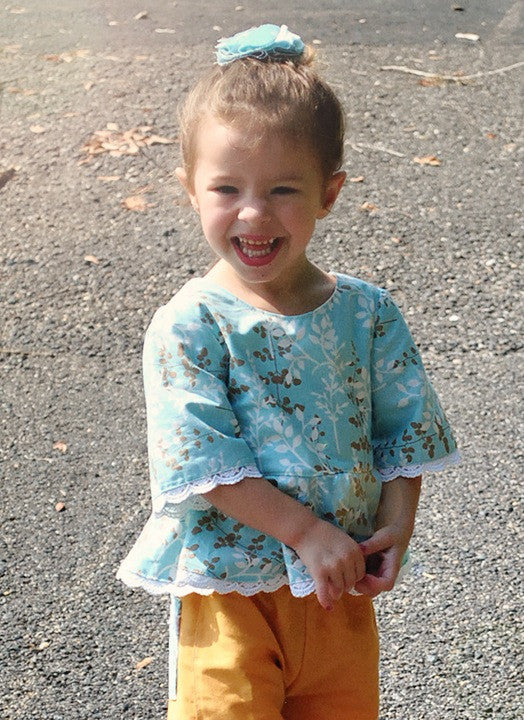 The Maddie Peplum Top for Girls (Sizes 6m-10yrs)