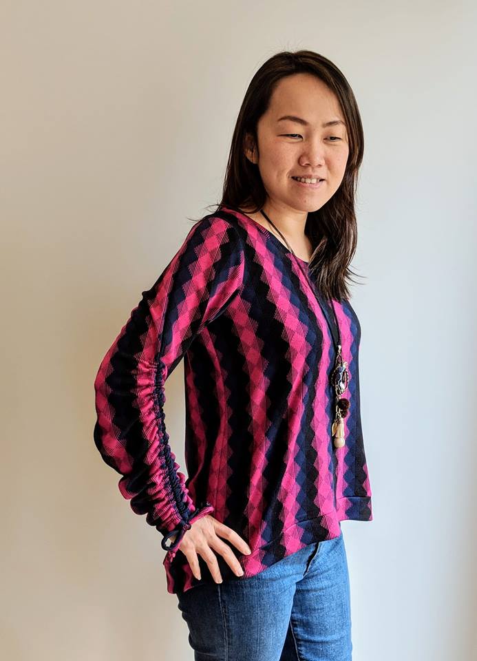Drawstring Sleeve Sweater Top PDF sewing pattern