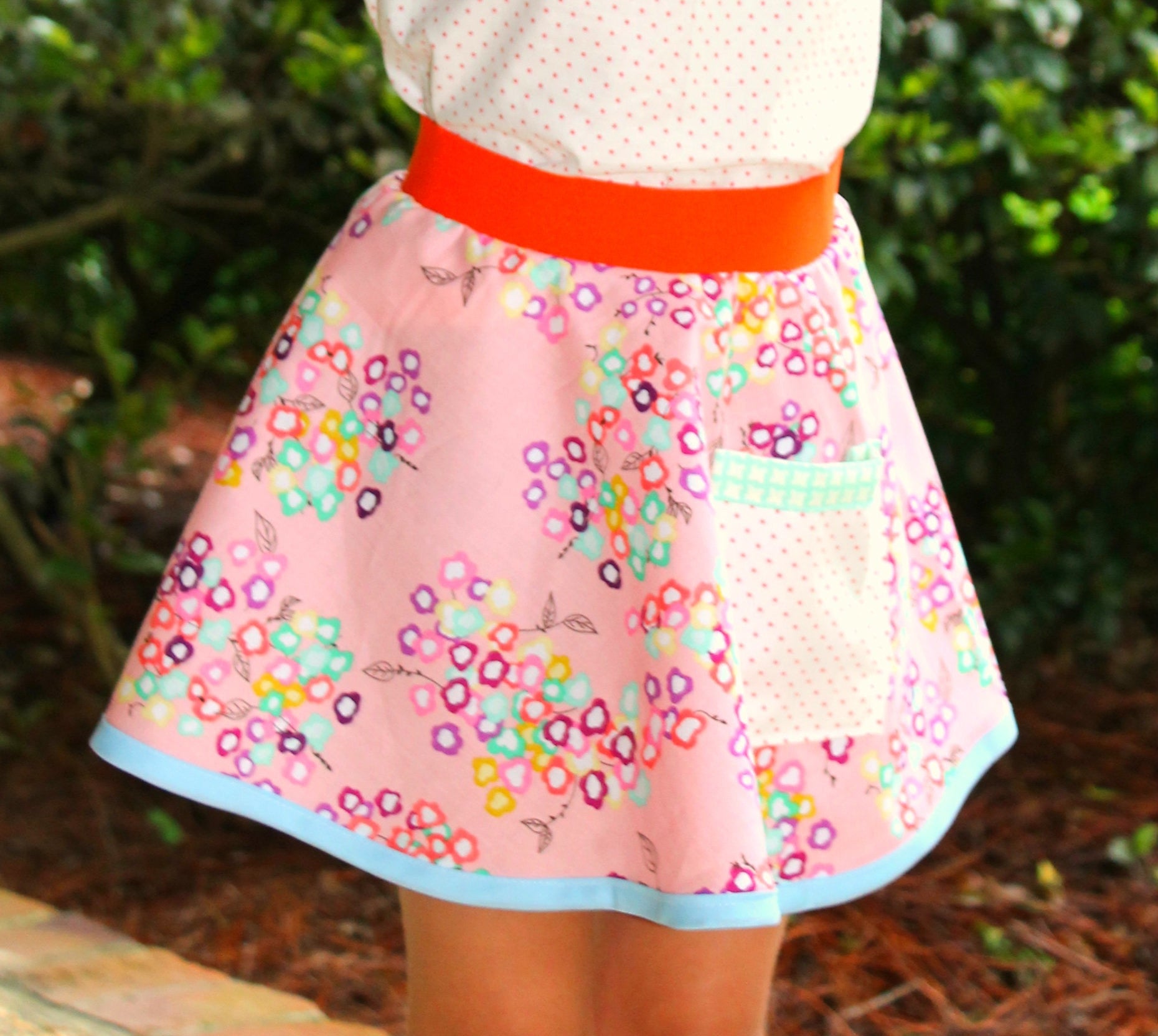 Girls Semicircle Skirt sewing pattern sizes 2-16