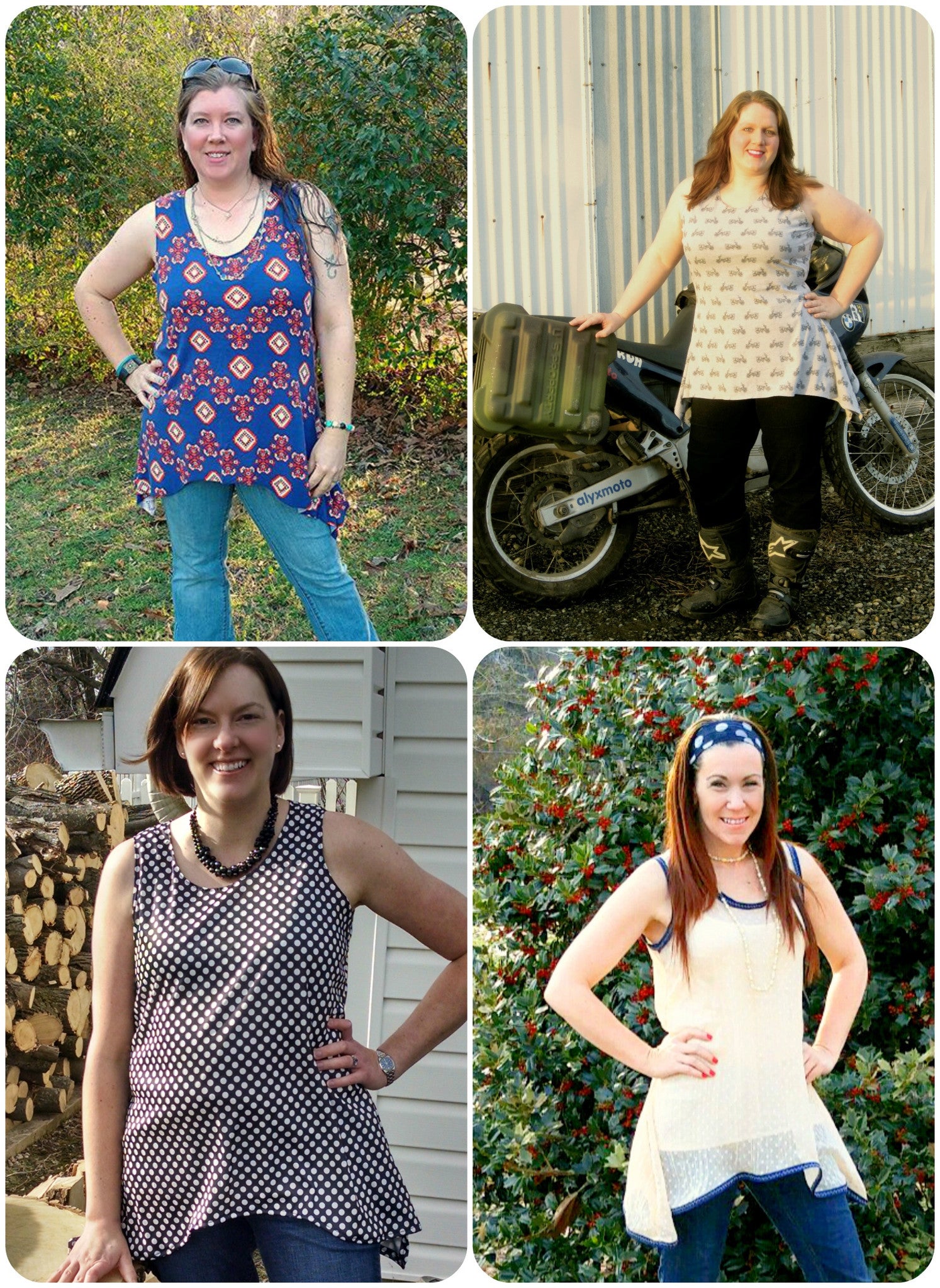 Women's Draped Tank with Hankerchief Hem