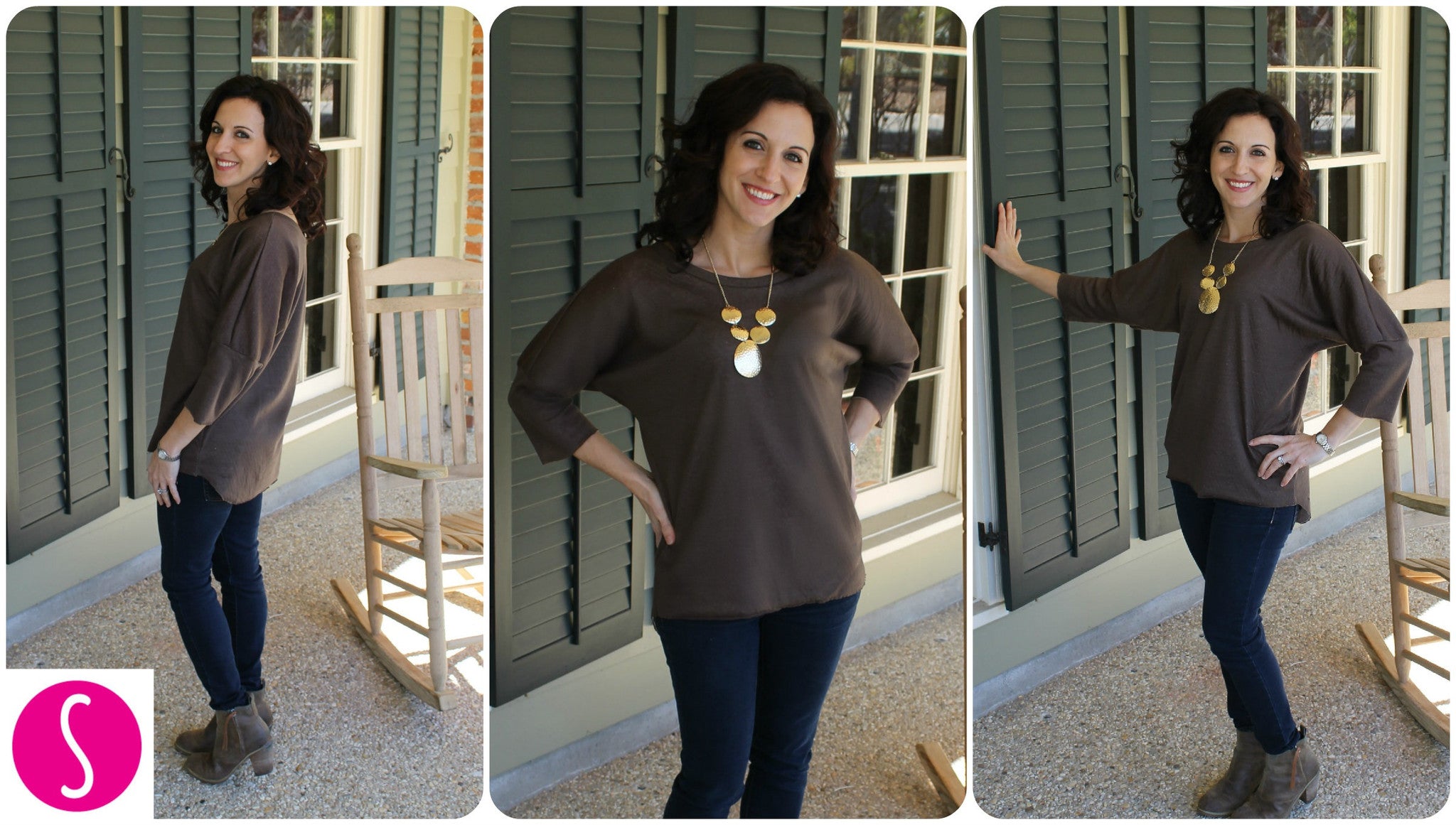 Women's Drop Shoulder Top pdf sewing pattern (sizes XS-XXXL / 0-26)