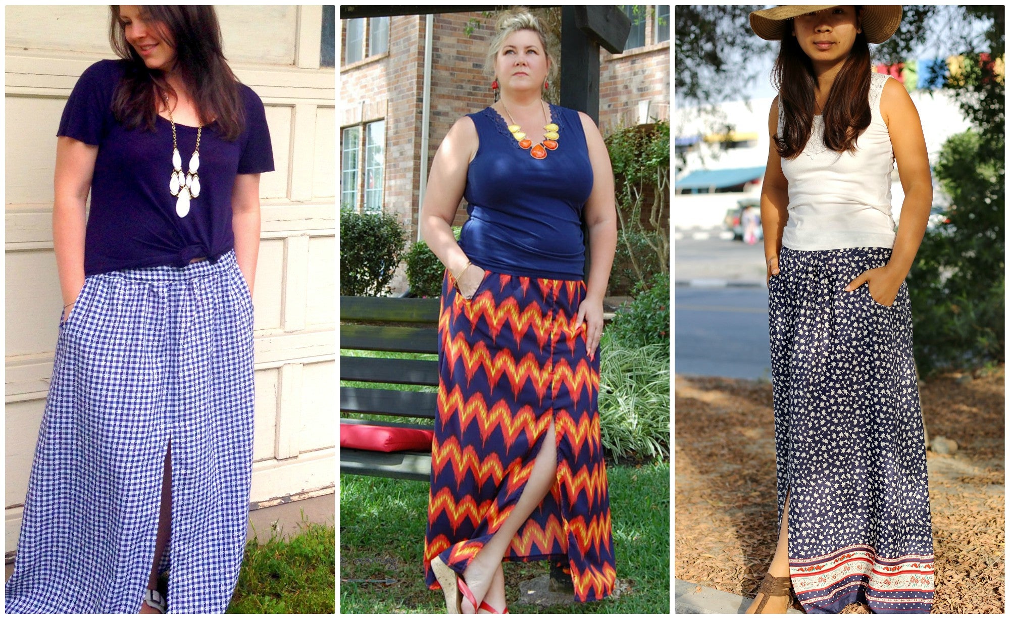 Women's Orleans Avenue Maxi Skirt pdf sewing pattern