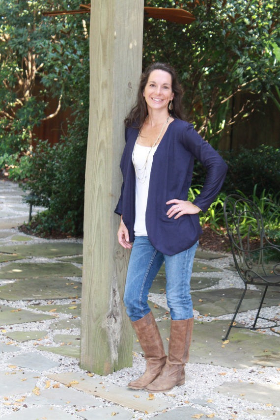 Women's Knit Draped Cardigan XS-XXL (Sizes 0-22)
