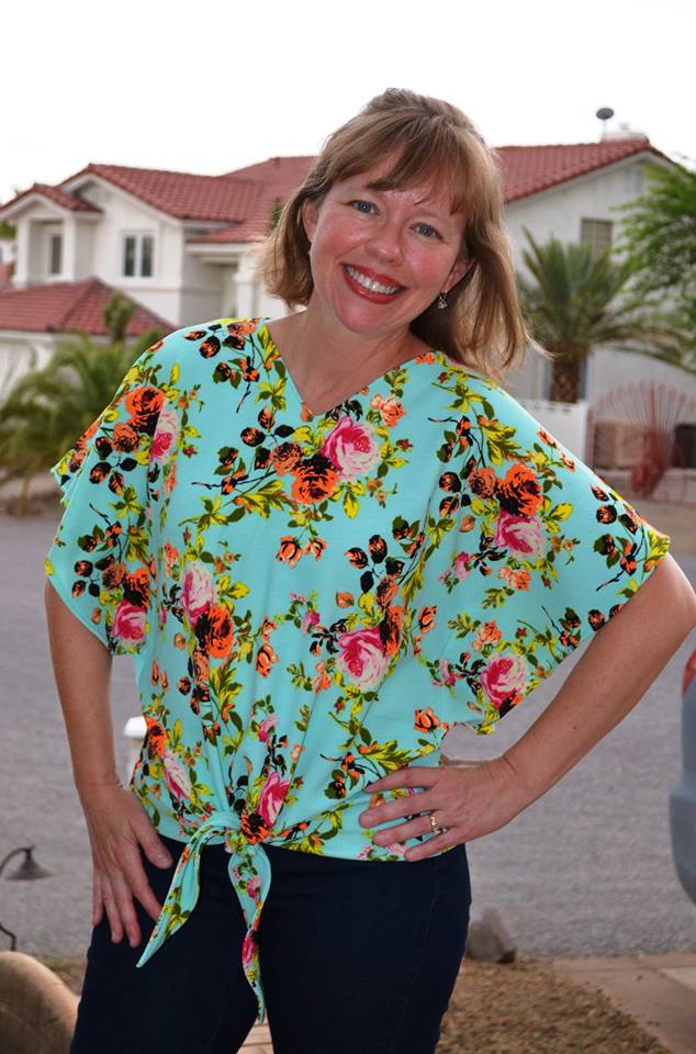 Tie Front Top PDF Sewing Pattern for Women by Seamingly Smitten