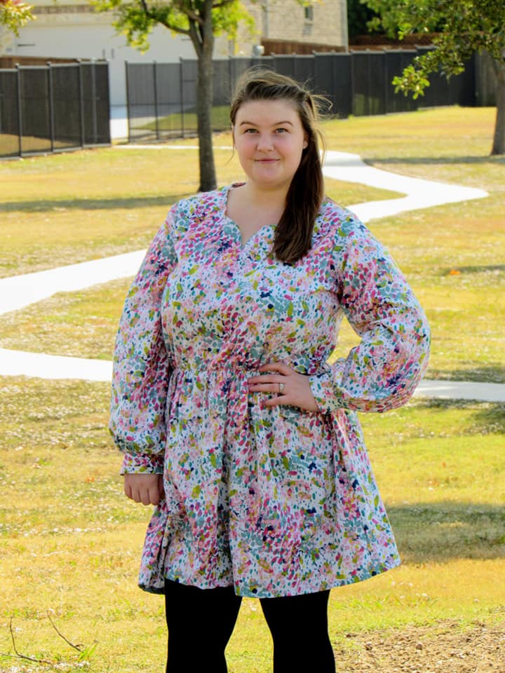 Women's Addie Top/Dress sewing pattern with Bishop Sleeves