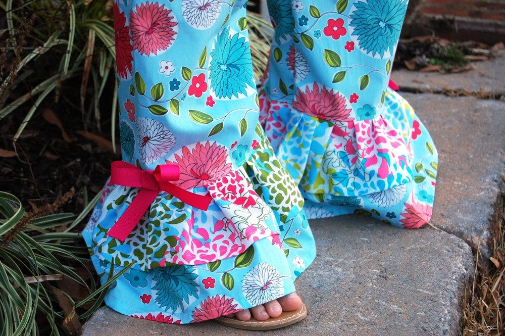 Girls' Ruffle Pants Sewing Pattern