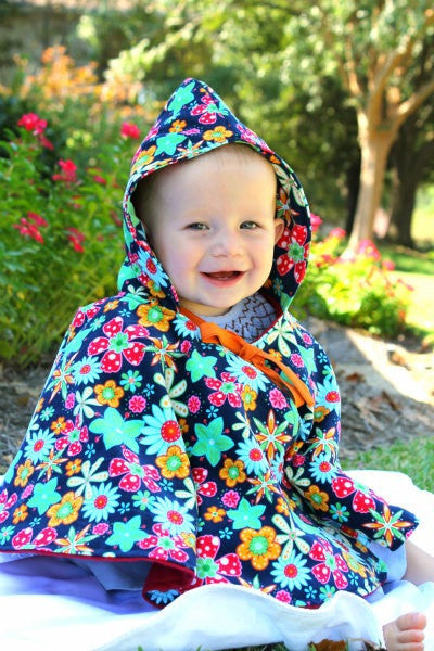 Cozy Hooded Cape for Girls (Sizes 3m-10yrs)