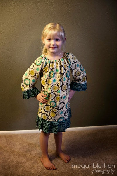 Com-PLEAT-ly Perfect Peasant Dress for Girls (Sizes 6m-10yrs)