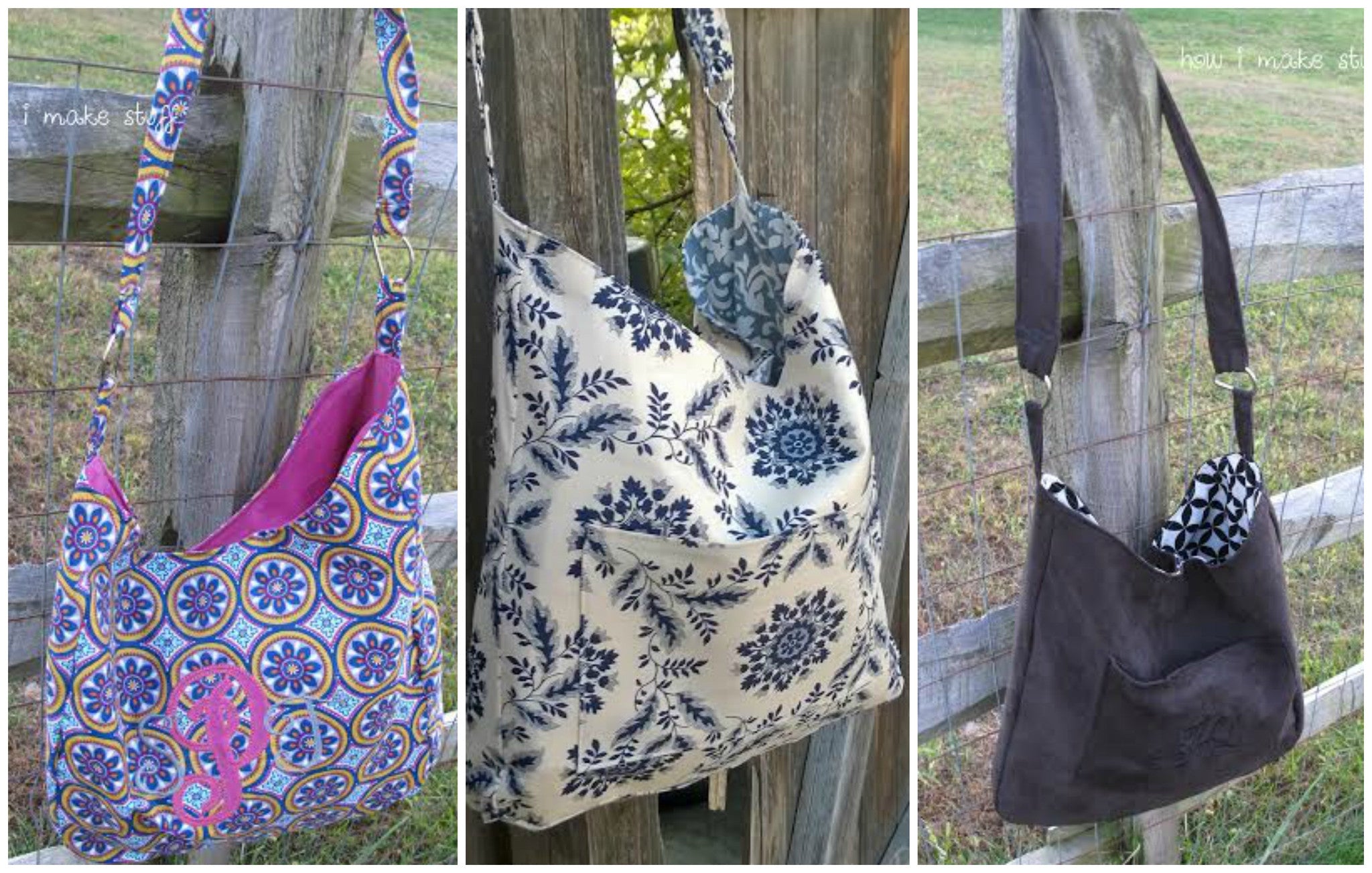 Snazzy Slouch PDF Pattern - Bag Sewing Patterns by ChrisW Designs